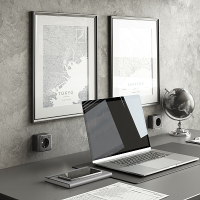 Розетка с заземлением и USB Werkel Gallant графит рифленый a057704