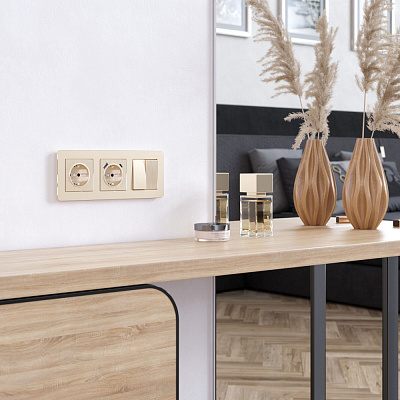 Рамка на 3 поста Werkel Platinum W0032611 шампань a059217