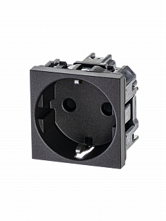 Розетка с/з 2М ABB Zenit антрацит 2CLA228800N1801