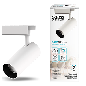 Трековый светильник Gauss 24W 1830lm 4000K 180-240V TR070