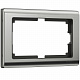 Рамка для двойной розетки глянцевый никель Werkel W0081602 209901