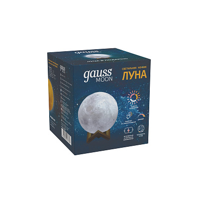 Настольная лампа Gauss 3D Луна LED NN001