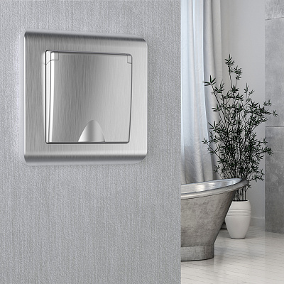 Рамка на 1 пост Werkel Stream W0012106 серебряная a051283