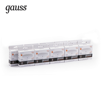 Лампа Gauss Elementary GX53 9W 660lm 3000K LED 83819 (20 шт)
