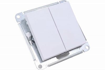 Выключатель 2-клавишный AtlasDesign (сх. 5) 10AX механизм лотос Schneider Electric ATN001351