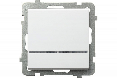 Выключатель одноклавишный с/п Ospel Sonata белый LP-1RS/m/00