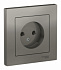 Розетка SE AtlasDesign сталь ATN000940