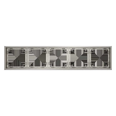 Рамка пластиковая VOLTUM S70 на 5 постов, (кашемир) VLS100503