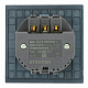 Розетка 1-местная з/ш с/з 16А + USB + Type C (механизм), STEKKER Мия, 250В, 20W, RST16-3119-05, черный бархат