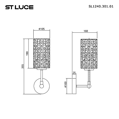 Бра ST Luce GACCIOLO SL1240.301.01, латунь