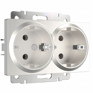 Розетка двойная с заземлением Werkel W1172013 перламутровая a051175