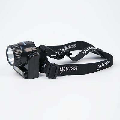 Фонарь налобный Gauss 6W 180lm Lead acid 800mAh LED GF309
