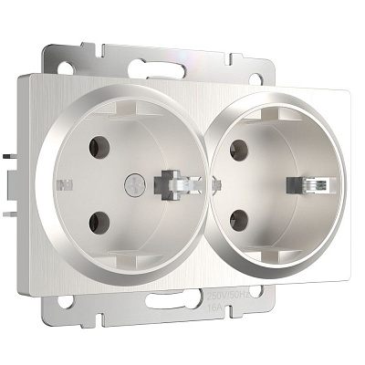 Розетка двойная с заземлением Werkel W1172013 перламутровая a051175