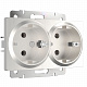 Розетка двойная с заземлением Werkel W1172013 перламутровая a051175