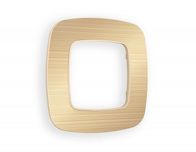 Рамка OMEGA Radian (Шампань Металл шлифованный) на 1 пост OF580301