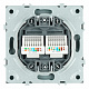 Розетка компьютерная 2-местная RJ-45 (механизм), STEKKER Эмили, RST00-5111-10, платиново-серый, soft touch