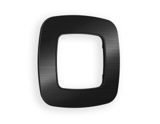 Рамка OMEGA Radian (Черный Металл шлифованный) на 1 пост OF580501