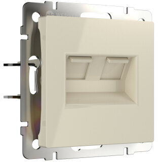 Розетка RJ11+RJ45 Werkel слоновая кость WL04-RJ11-45-ivory a028897