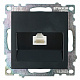 Розетка компьютерная 1-местная RJ-45 (механизм), STEKKER Катрин GLS00-7107-05, черный
