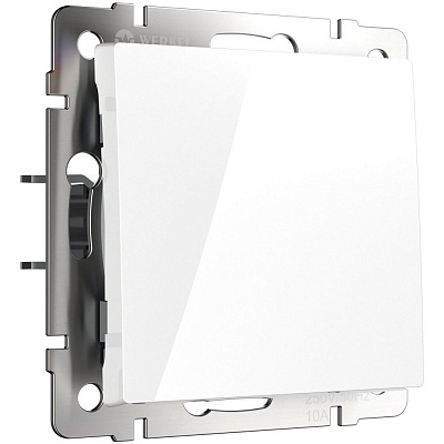 Выключатель одноклавишный проходной Werkel W1112001 белый a051111