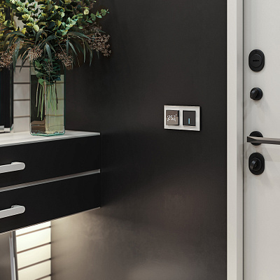 Сенсорный выключатель одноклавишный Умный дом Werkel W4510608 черный a048326