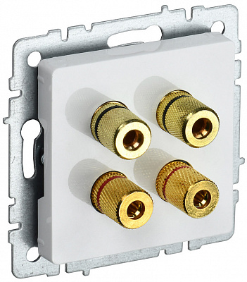 Аудиорозетка IEK Brite РА10-БрБ белый BR-S40-K01