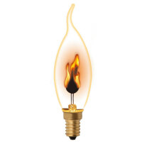 Лампа декоративная с эффектом пламени Uniel E15 IL-N-CW35-3-RED-FLAME-E14-CL UL-00002982