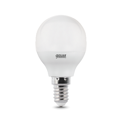 Лампа Gauss Elementary Шар 6W 450lm 4100K Е14 LED 53126 (5 шт)