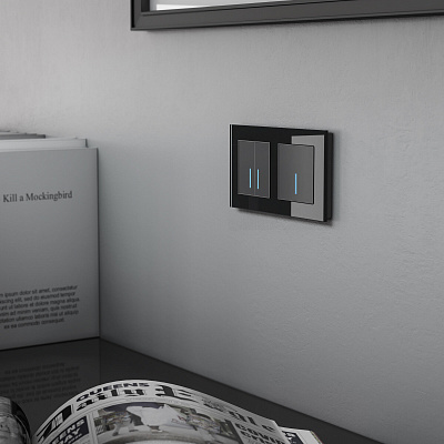 Сенсорный выключатель одноклавишный Werkel черный a057678