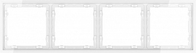 Рамка пластиковая VOLTUM S70 на 4 поста VLS100401, белый глянцевый