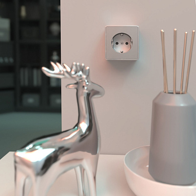 Розетка с заземлением Werkel Gallant серебряные a052773