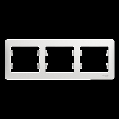 Рамка на 3 поста белая SE Glossa GSL000103