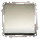 Переключатель одноклавишный с подсветкой проходной Zena титаниум 609-011400-210