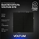 Выключатель встраиваемый VOLTUM S70 двухклавишный 10А, (черный матовый) VLS020108