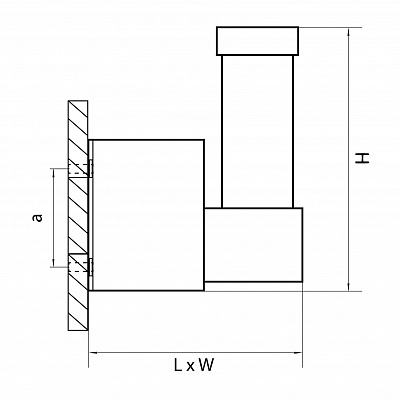 Уличный настенный светодиодный светильник Lightstar Calle 373674
