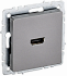 Розетка HDMI IEK Brite РHDMI-0-БрС сталь BR-H10-K46