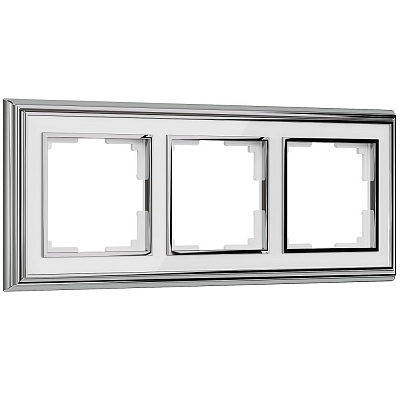 Рамка на 3 поста Werkel Palacio W0031331 хром/белая a051200