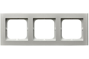 Рамка на 3 поста Ospel Sonata серебро матовое R-3R/38