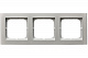 Рамка на 3 поста Ospel Sonata серебро матовое R-3R/38
