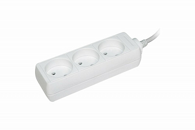 Удлинитель IEK У3 3 места без заземления 5м 2х0,75мм2 10А/250 IEK