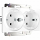 Розетка двойная с заземлением Werkel W1172001 белая a051129