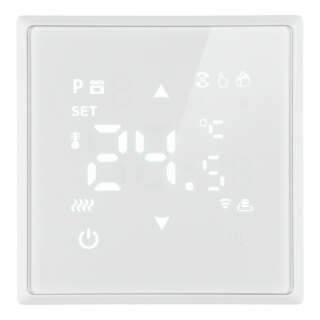 Терморегулятор Wi-Fi (механизм), STEKKER Эмили, 250В, 3500Вт, RSW00-5119-01, белый фарфор, soft touch
