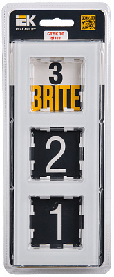 Рамка на 3 поста IEK Brite РУ-3-2-БрБ BR-M32-G-K01