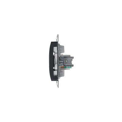 Розетка RJ45 кат.5е антрацит SE Glossa GSL000781K