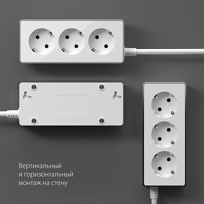 Удлинитель 3-х местный 3 м Werkel Удлинители Gallant белые a048486