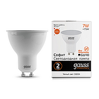 Лампа Gauss Elementary MR16 7W 530lm 3000К GU10 LED 13617