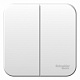 Выключатель двухклавишный белый SE Blanca BLNVA065011