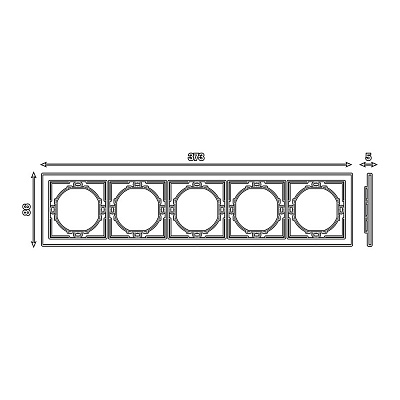 Рамка 5-местная, STEKKER Мия, PFR00-3005-01, белая магнолия