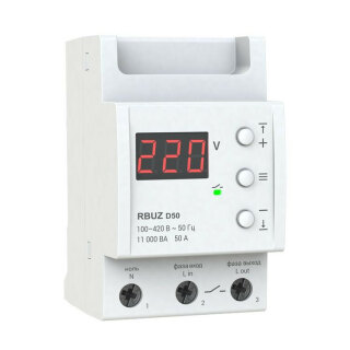 Реле напряжения RBUZ D50t 50A (max 60A)11000BA с термозащитой