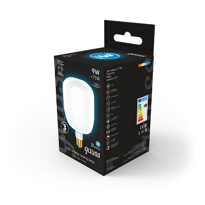 Лампа Gauss Filament V140 9W 890lm 4100К Е27 LED 1015802209